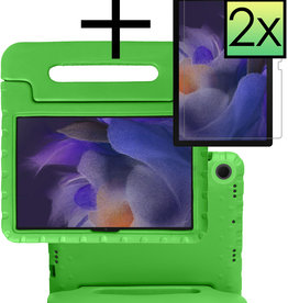 NoXx NoXx Samsung Galaxy Tab A8 2021 Kinderhoes Met 2x Screenprotector - Groen