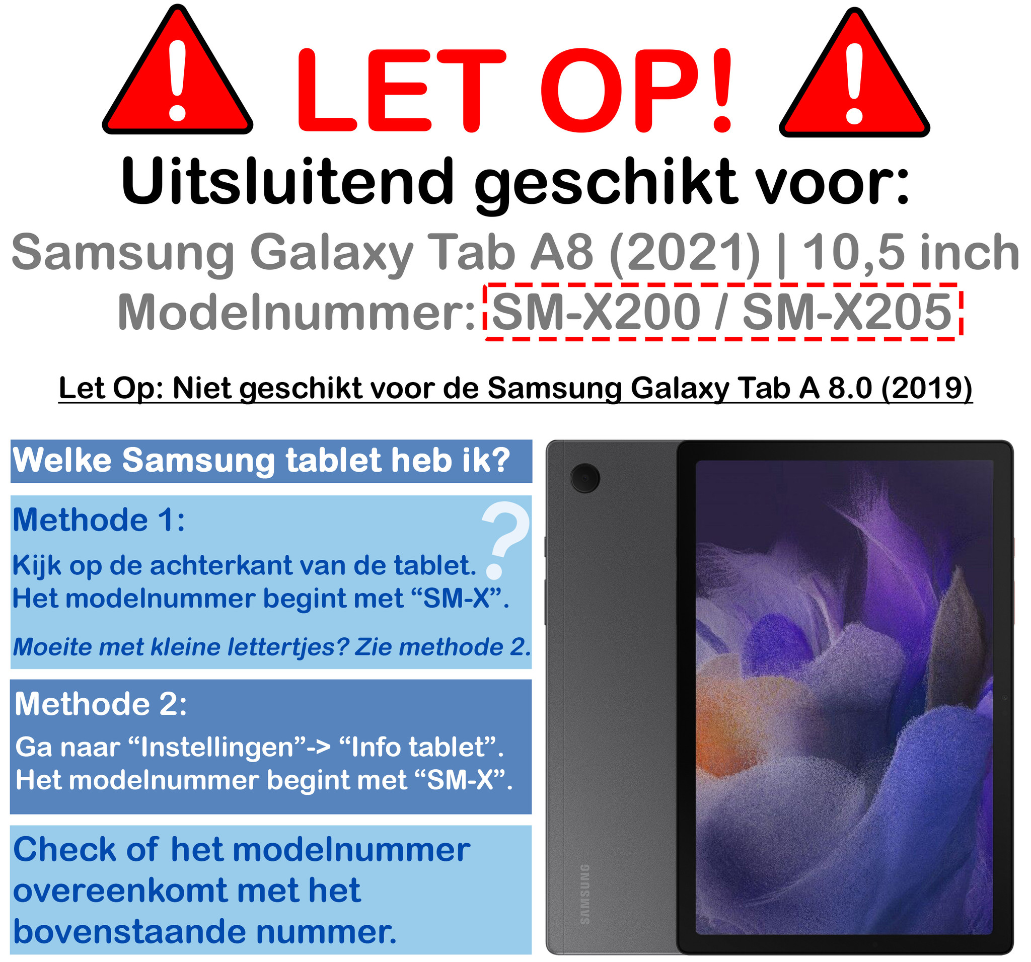 Samsung Galaxy Tab A8 2021 Kinderhoes Met 2x Screenprotector - Oranje