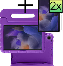 NoXx Samsung Galaxy Tab A8 2021 Kinderhoes Met 2x Screenprotector - Paars