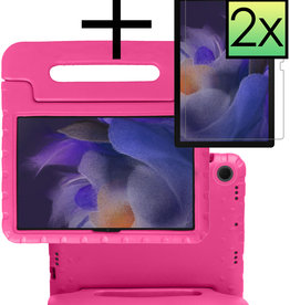 NoXx Samsung Galaxy Tab A8 2021 Kinderhoes Met 2x Screenprotector - Roze