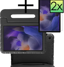 NoXx Samsung Galaxy Tab A8 2021 Kinderhoes Met 2x Screenprotector - Zwart