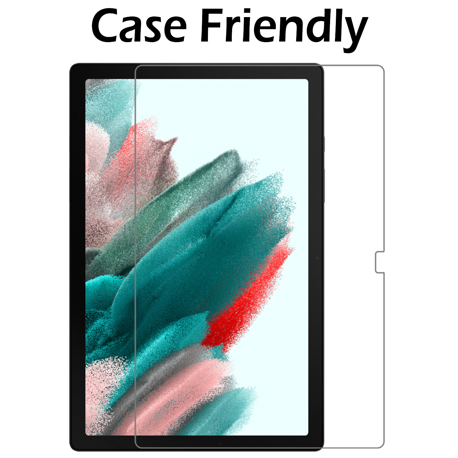 Samsung Galaxy Tab A8 Hoes Kids Case Oranje Met Screenprotector Beschermglas - Samsung Tab A8 Kinderhoes Cover Oranje
