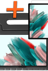 Nomfy Hoes Geschikt voor Samsung Galaxy Tab A8 Hoes Bumper Kindvriendelijk Kids Case Kinderhoes Met Screenprotector - Hoesje Geschikt voor Samsung Tab A8 Hoesje Shockproof Cover Hoes - Zwart