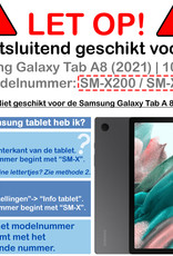 Samsung Galaxy Tab A8 Hoes Kids Case Oranje Met 2x Screenprotector Beschermglas - Samsung Tab A8 Kinderhoes Cover Oranje