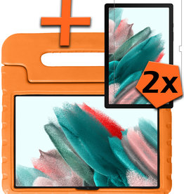 Nomfy Samsung Galaxy Tab A8 2021 Kinderhoes Met 2x Screenprotector - Oranje