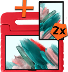 Nomfy Nomfy Samsung Galaxy Tab A8 2021 Kinderhoes Met 2x Screenprotector - Rood