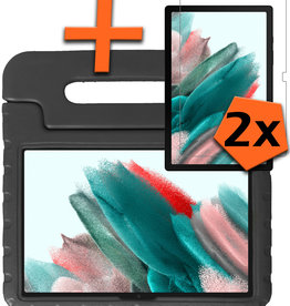 Nomfy Nomfy Samsung Galaxy Tab A8 2021 Kinderhoes Met 2x Screenprotector - Zwart