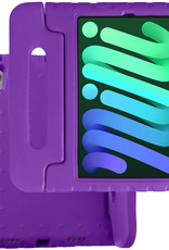 BASEY. Hoesje Geschikt voor iPad Mini 6 Hoesje Kinder Hoes Shockproof Kinderhoes - Kindvriendelijk Hoesje Geschikt voor iPad Mini 6 Hoes Kids Case - Paars