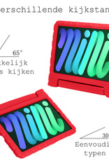 BASEY. Hoesje Geschikt voor iPad Mini 6 Hoesje Kinder Hoes Shockproof Kinderhoes - Kindvriendelijk Hoesje Geschikt voor iPad Mini 6 Hoes Kids Case - Rood