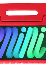 BASEY. Hoesje Geschikt voor iPad Mini 6 Hoesje Kinder Hoes Shockproof Kinderhoes - Kindvriendelijk Hoesje Geschikt voor iPad Mini 6 Hoes Kids Case - Rood