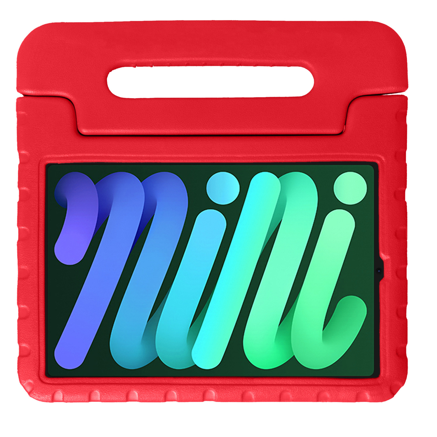 BASEY. Hoesje Geschikt voor iPad Mini 6 Hoesje Kinder Hoes Shockproof Kinderhoes - Kindvriendelijk Hoesje Geschikt voor iPad Mini 6 Hoes Kids Case - Rood