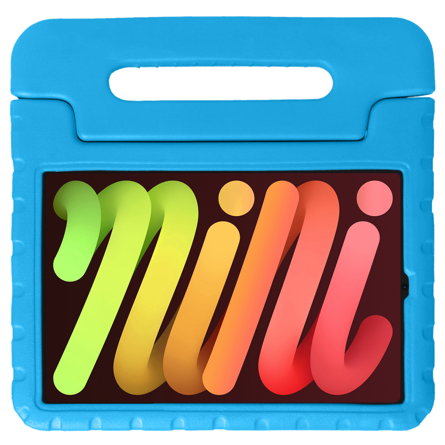 NoXx Hoesje Geschikt voor iPad Mini 6 Hoesje Kinderhoes Shockproof Hoes Kids Case - Blauw