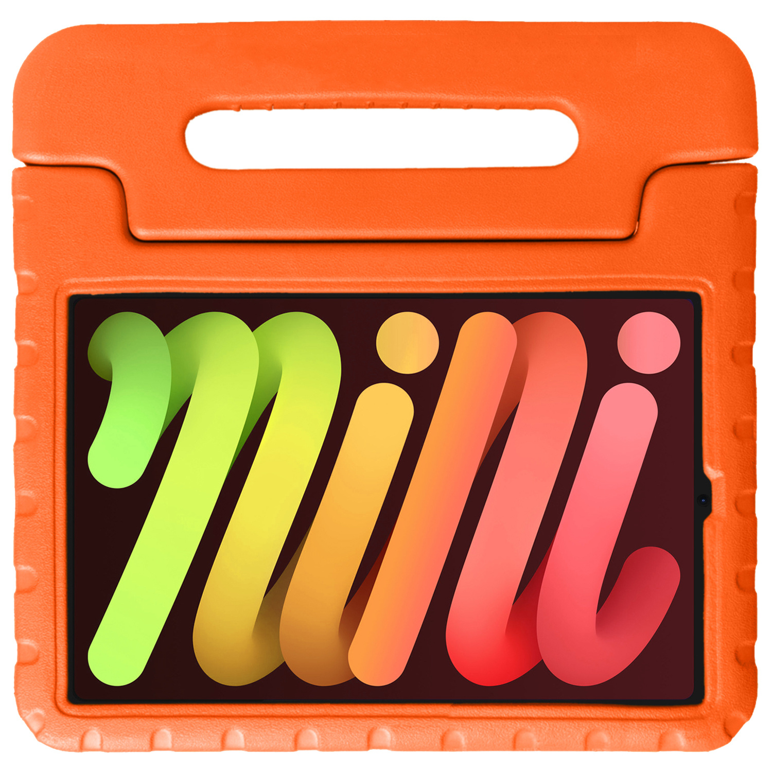 NoXx Hoesje Geschikt voor iPad Mini 6 Hoesje Kinderhoes Shockproof Hoes Kids Case - Oranje