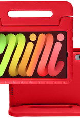 NoXx Hoesje Geschikt voor iPad Mini 6 Hoesje Kinderhoes Shockproof Hoes Kids Case - Rood