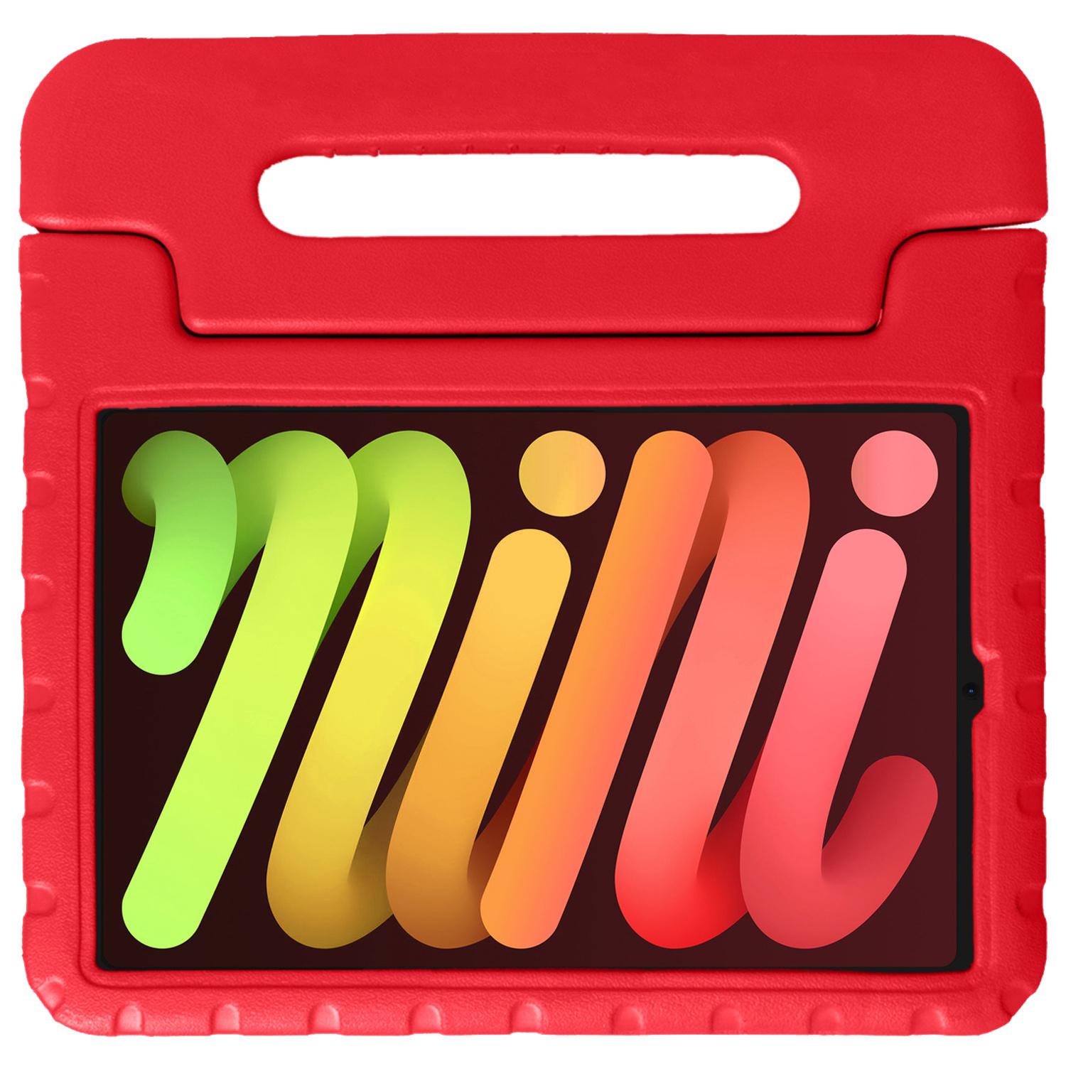 NoXx Hoesje Geschikt voor iPad Mini 6 Hoesje Kinderhoes Shockproof Hoes Kids Case - Rood