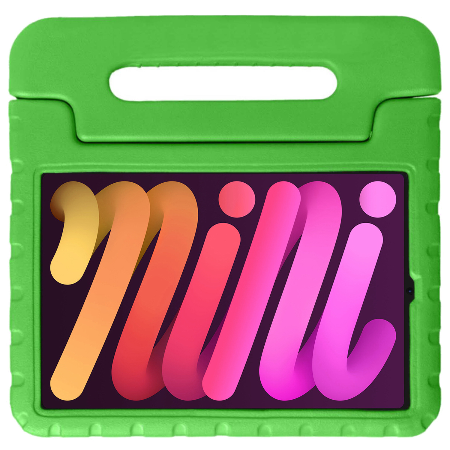 Nomfy Hoes Geschikt voor iPad Mini 6 Hoes Bumper Kindvriendelijk Kids Case Kinderhoes - Hoesje Geschikt voor iPad Mini 6 Hoesje Shockproof Cover Hoes - Groen
