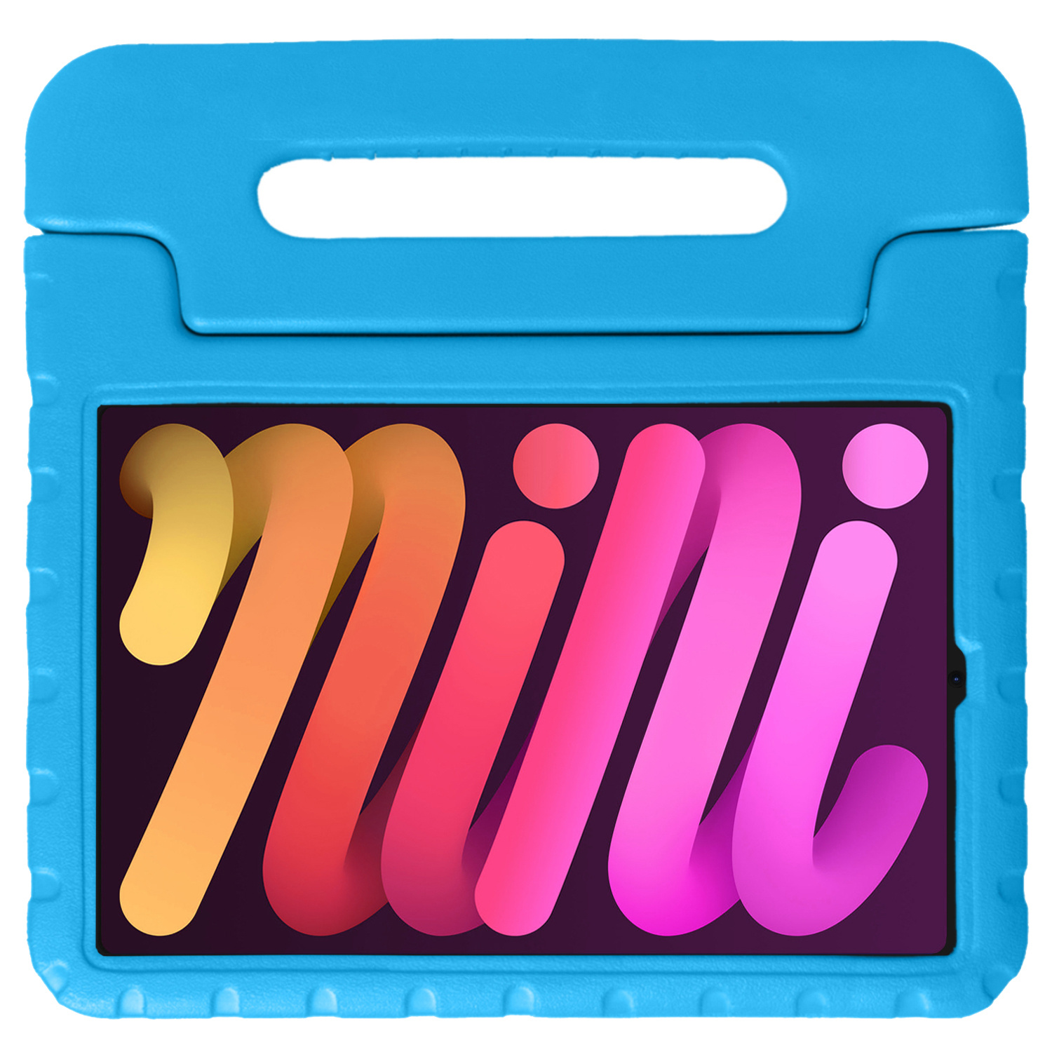 Nomfy Hoes Geschikt voor iPad Mini 6 Hoes Bumper Kindvriendelijk Kids Case Kinderhoes - Hoesje Geschikt voor iPad Mini 6 Hoesje Shockproof Cover Hoes - Blauw