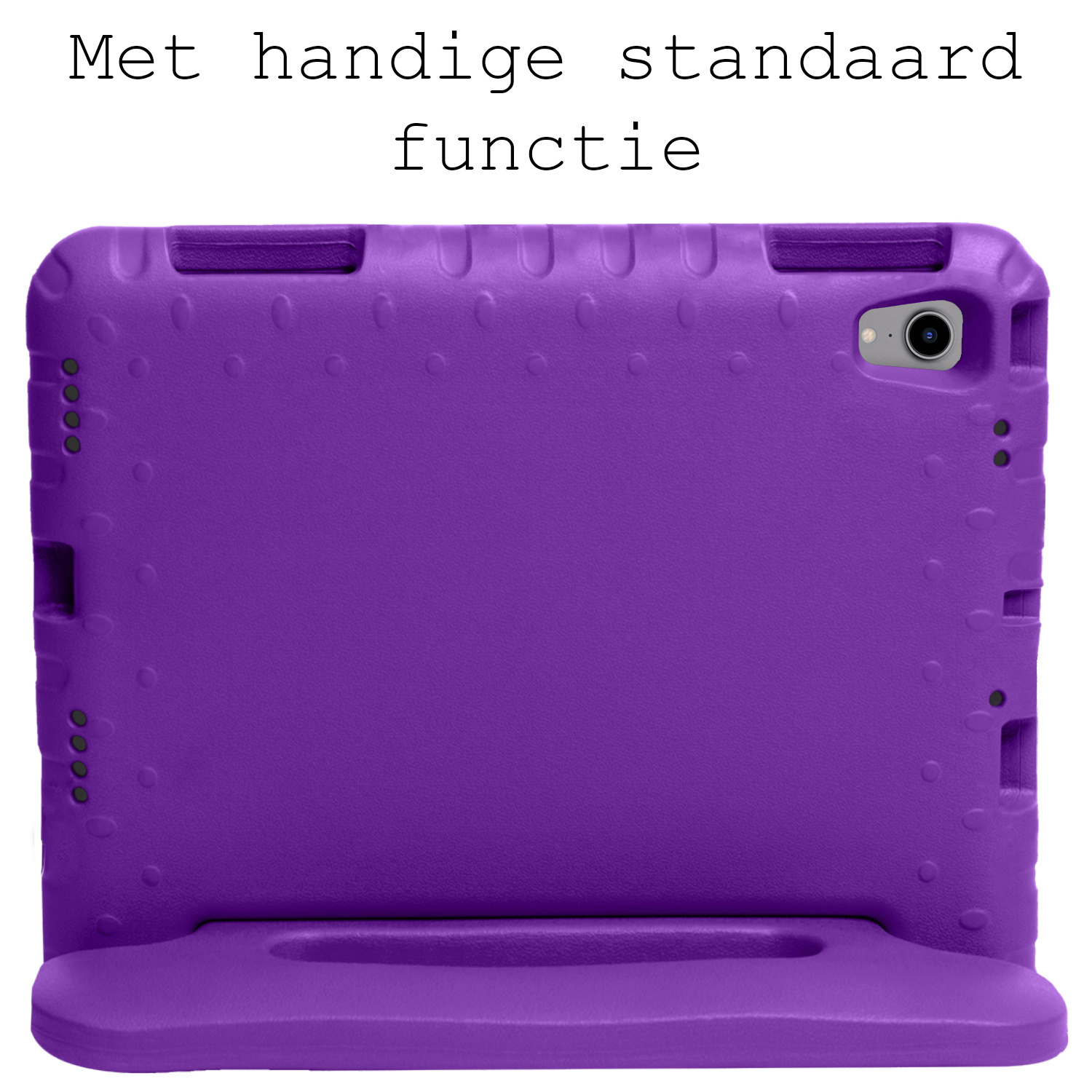 BASEY. Hoesje Geschikt voor iPad Mini 6 Hoesje Kinder Hoes Shockproof Kinderhoes Met Screenprotector - Kindvriendelijk Hoesje Geschikt voor iPad Mini 6 Hoes Kids Case - Paars