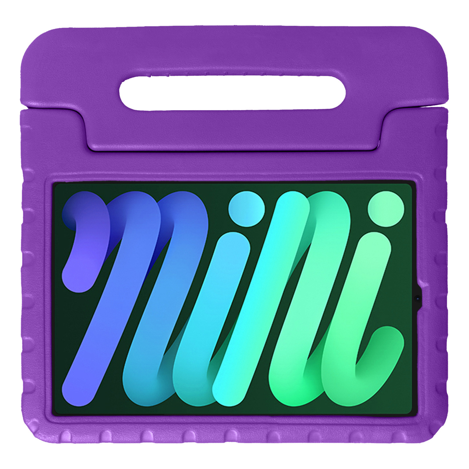 BASEY. Hoesje Geschikt voor iPad Mini 6 Hoesje Kinder Hoes Shockproof Kinderhoes Met Screenprotector - Kindvriendelijk Hoesje Geschikt voor iPad Mini 6 Hoes Kids Case - Paars