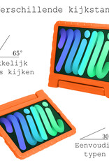 BASEY. Hoesje Geschikt voor iPad Mini 6 Hoesje Kinder Hoes Shockproof Kinderhoes Met 2x Screenprotector - Kindvriendelijk Hoesje Geschikt voor iPad Mini 6 Hoes Kids Case - Oranje