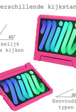 BASEY. Hoesje Geschikt voor iPad Mini 6 Hoesje Kinder Hoes Shockproof Kinderhoes Met 2x Screenprotector - Kindvriendelijk Hoesje Geschikt voor iPad Mini 6 Hoes Kids Case - Roze