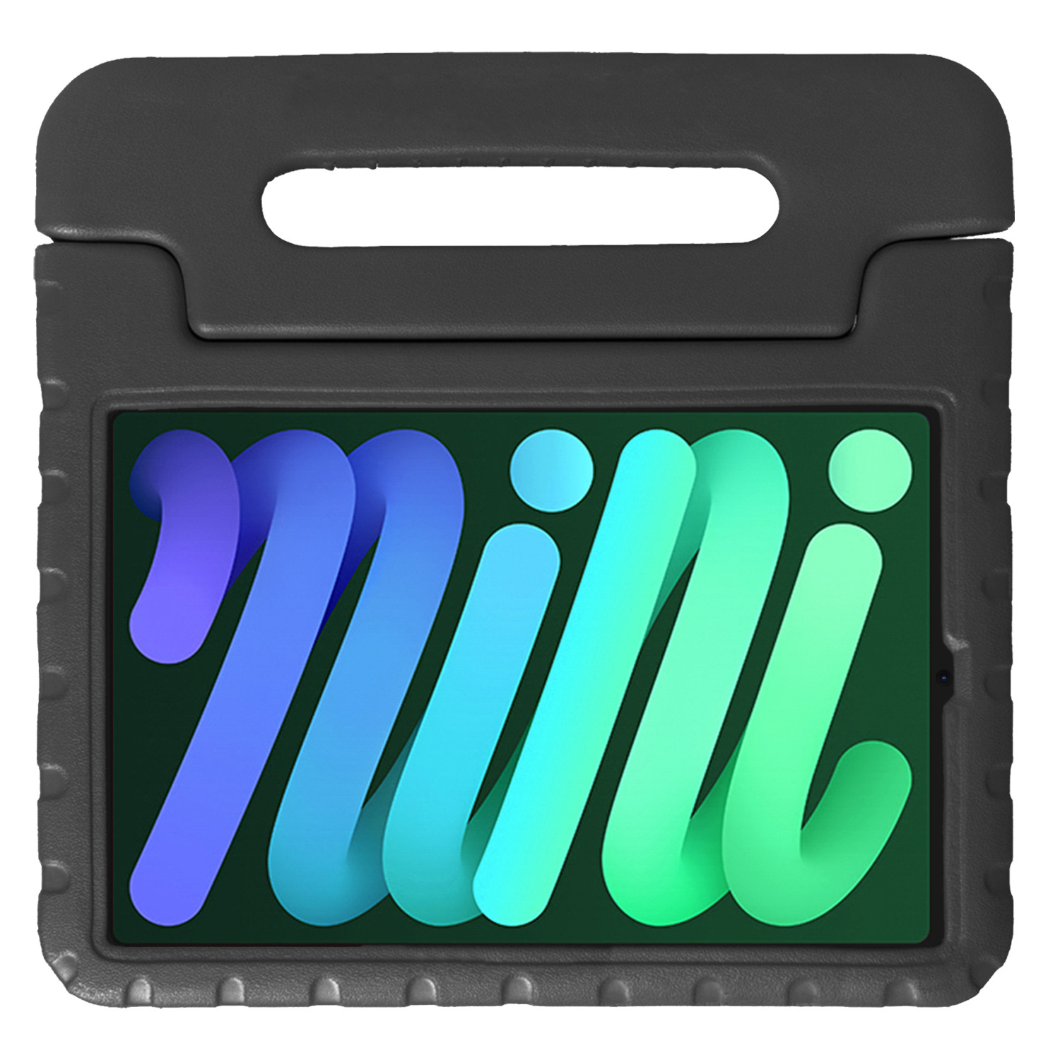 BASEY. Hoesje Geschikt voor iPad Mini 6 Hoesje Kinder Hoes Shockproof Kinderhoes Met 2x Screenprotector - Kindvriendelijk Hoesje Geschikt voor iPad Mini 6 Hoes Kids Case - Zwart