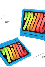 NoXx Hoesje Geschikt voor iPad Mini 6 Hoesje Kinderhoes Shockproof Hoes Kids Case Met Screenprotector - Blauw