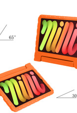 NoXx Hoesje Geschikt voor iPad Mini 6 Hoesje Kinderhoes Shockproof Hoes Kids Case Met Screenprotector - Oranje