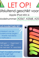 NoXx Hoesje Geschikt voor iPad Mini 6 Hoesje Kinderhoes Shockproof Hoes Kids Case Met Screenprotector - Paars