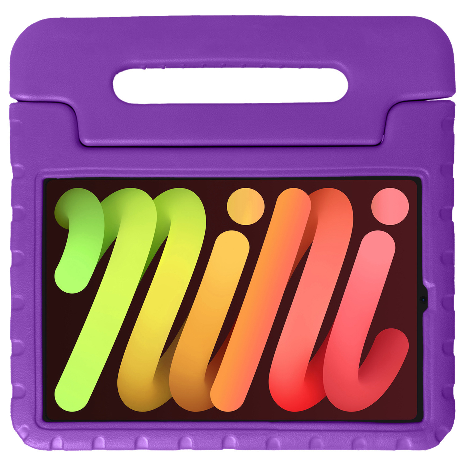NoXx Hoesje Geschikt voor iPad Mini 6 Hoesje Kinderhoes Shockproof Hoes Kids Case Met Screenprotector - Paars