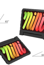 NoXx Hoesje Geschikt voor iPad Mini 6 Hoesje Kinderhoes Shockproof Hoes Kids Case Met Screenprotector - Zwart