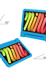 NoXx Hoesje Geschikt voor iPad Mini 6 Hoesje Kinderhoes Shockproof Hoes Kids Case Met 2x Screenprotector - Blauw