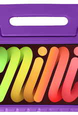 NoXx Hoesje Geschikt voor iPad Mini 6 Hoesje Kinderhoes Shockproof Hoes Kids Case Met 2x Screenprotector - Paars