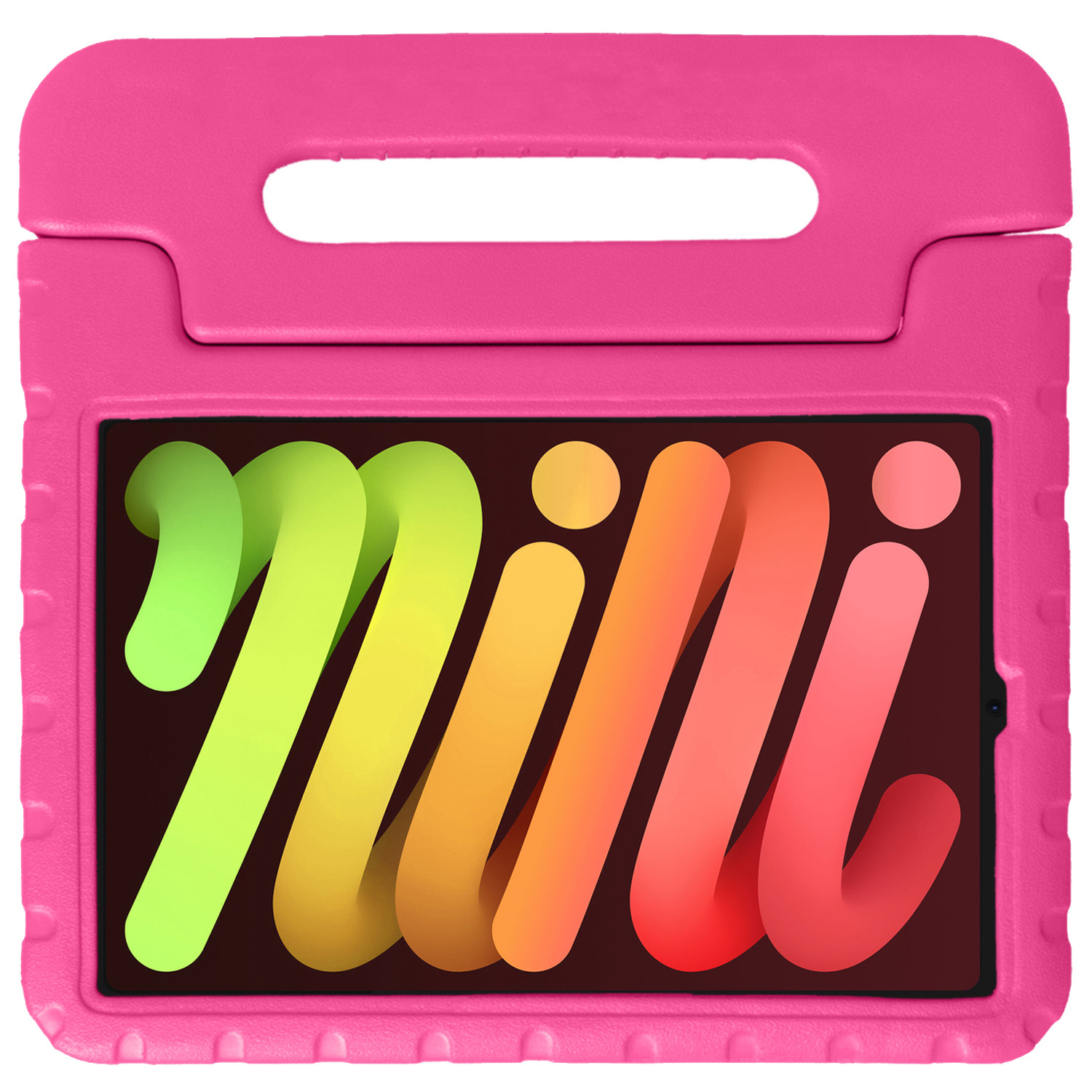 NoXx Hoesje Geschikt voor iPad Mini 6 Hoesje Kinderhoes Shockproof Hoes Kids Case Met 2x Screenprotector - Roze