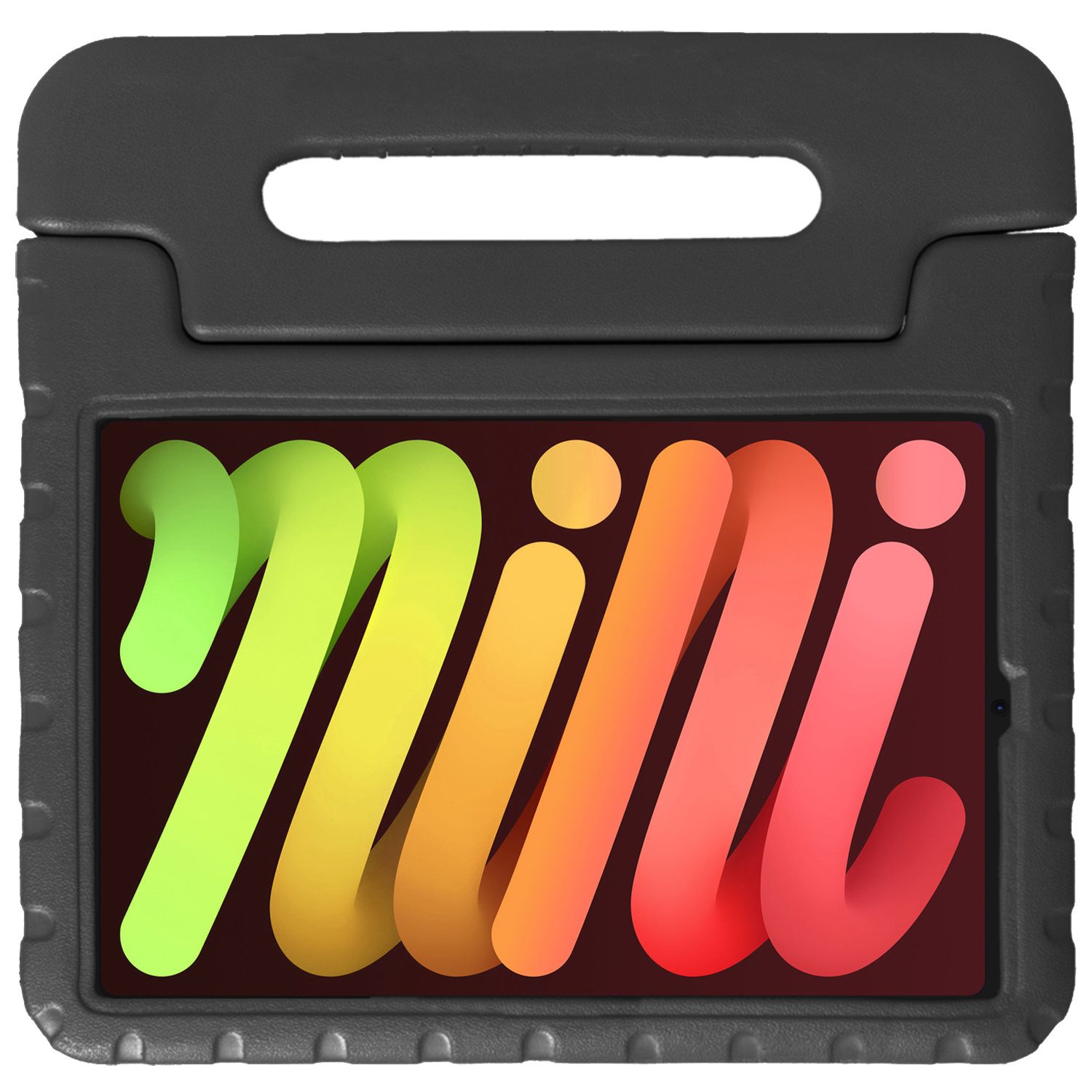 NoXx Hoesje Geschikt voor iPad Mini 6 Hoesje Kinderhoes Shockproof Hoes Kids Case Met 2x Screenprotector - Zwart