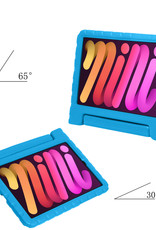 Nomfy Hoes Geschikt voor iPad Mini 6 Hoes Bumper Kindvriendelijk Kids Case Kinderhoes Met 2x Screenprotector - Hoesje Geschikt voor iPad Mini 6 Hoesje Shockproof Cover Hoes - Blauw