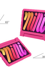 Nomfy Hoes Geschikt voor iPad Mini 6 Hoes Bumper Kindvriendelijk Kids Case Kinderhoes Met 2x Screenprotector - Hoesje Geschikt voor iPad Mini 6 Hoesje Shockproof Cover Hoes - Roze