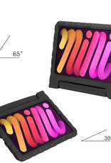 Nomfy Hoes Geschikt voor iPad Mini 6 Hoes Bumper Kindvriendelijk Kids Case Kinderhoes Met 2x Screenprotector - Hoesje Geschikt voor iPad Mini 6 Hoesje Shockproof Cover Hoes - Zwart