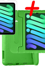 BASEY. Hoesje Geschikt voor iPad Mini 6 Hoesje Kinder Hoes Shockproof Kinderhoes Met Screenprotector - Kindvriendelijk Hoesje Geschikt voor iPad Mini 6 Hoes Kids Case - Groen