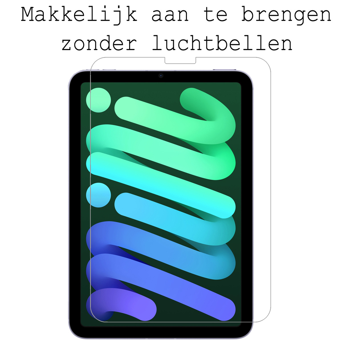BASEY. Hoesje Geschikt voor iPad Mini 6 Hoesje Kinder Hoes Shockproof Kinderhoes Met Screenprotector - Kindvriendelijk Hoesje Geschikt voor iPad Mini 6 Hoes Kids Case - Paars