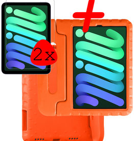 BASEY. BASEY. iPad Mini 6 Kinderhoes Met 2x Screenprotector - Oranje