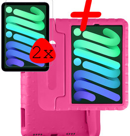 BASEY. BASEY. iPad Mini 6 Kinderhoes Met 2x Screenprotector - Roze