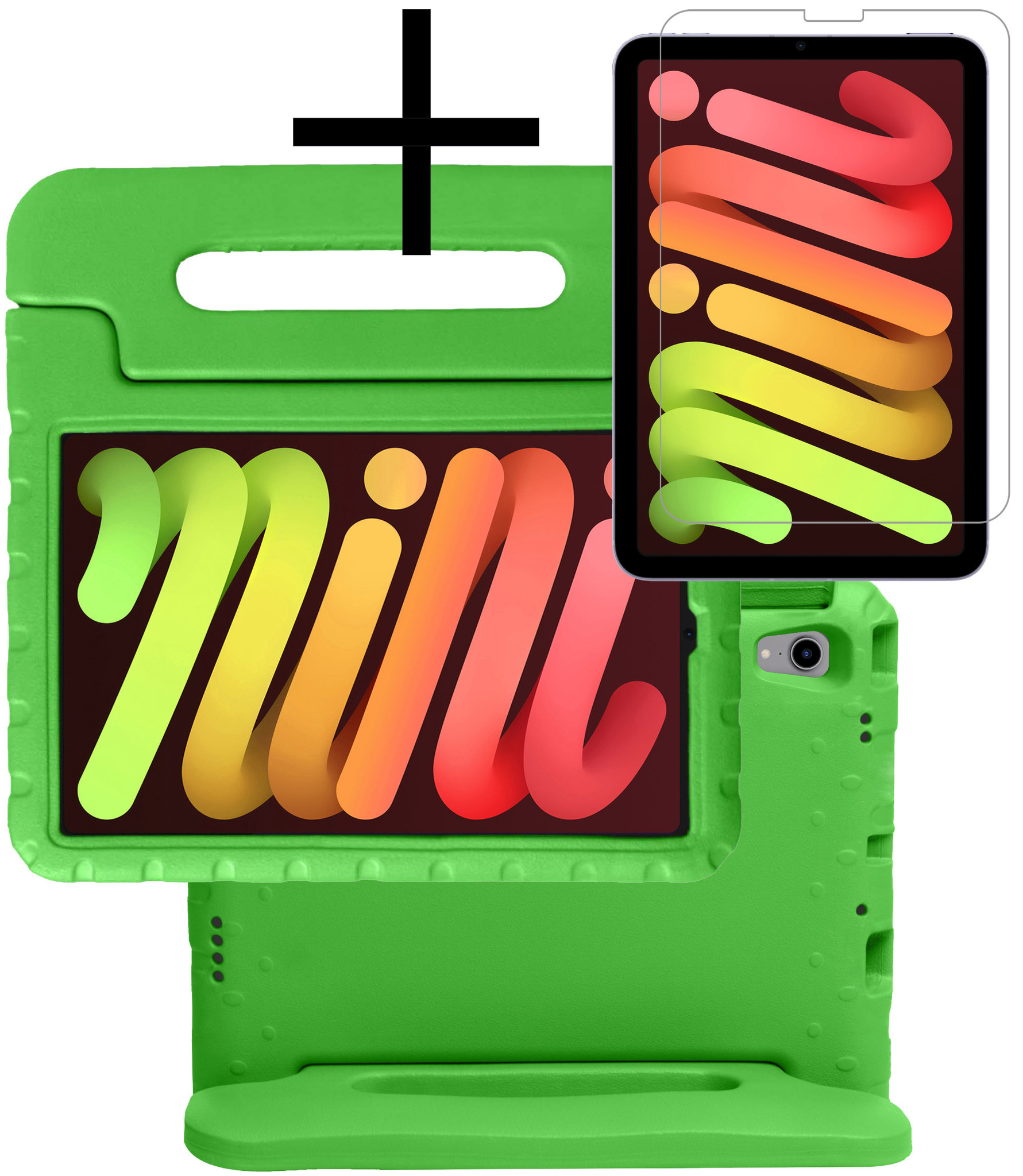 NoXx iPad Mini 6 Kinderhoes Met Screenprotector - Groen
