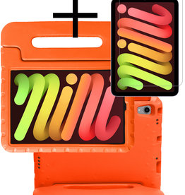 NoXx NoXx iPad Mini 6 Kinderhoes Met Screenprotector - Oranje