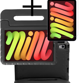 NoXx iPad Mini 6 Kinderhoes Met Screenprotector - Zwart