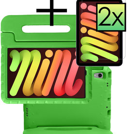 NoXx NoXx iPad Mini 6 Kinderhoes Met 2x Screenprotector - Groen