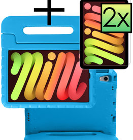 NoXx NoXx iPad Mini 6 Kinderhoes Met 2x Screenprotector - Blauw