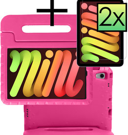NoXx NoXx iPad Mini 6 Kinderhoes Met 2x Screenprotector - Roze