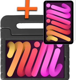 Nomfy Nomfy iPad Mini 6 Kinderhoes Met Screenprotector - Zwart
