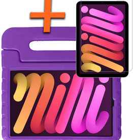 Nomfy Nomfy iPad Mini 6 Kinderhoes Met Screenprotector - Paars